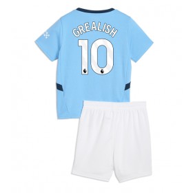 Manchester City Jack Grealish #10 Hjemme skjorte til barn 2024-25 Kortermet (+ korte bukser)